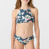 Girl's Melody Floral Strappy High Neck Set