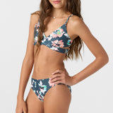 Girl's Melody Floral Wrap Top Set