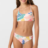 Girl's Siren Strappy Bralette Top Set