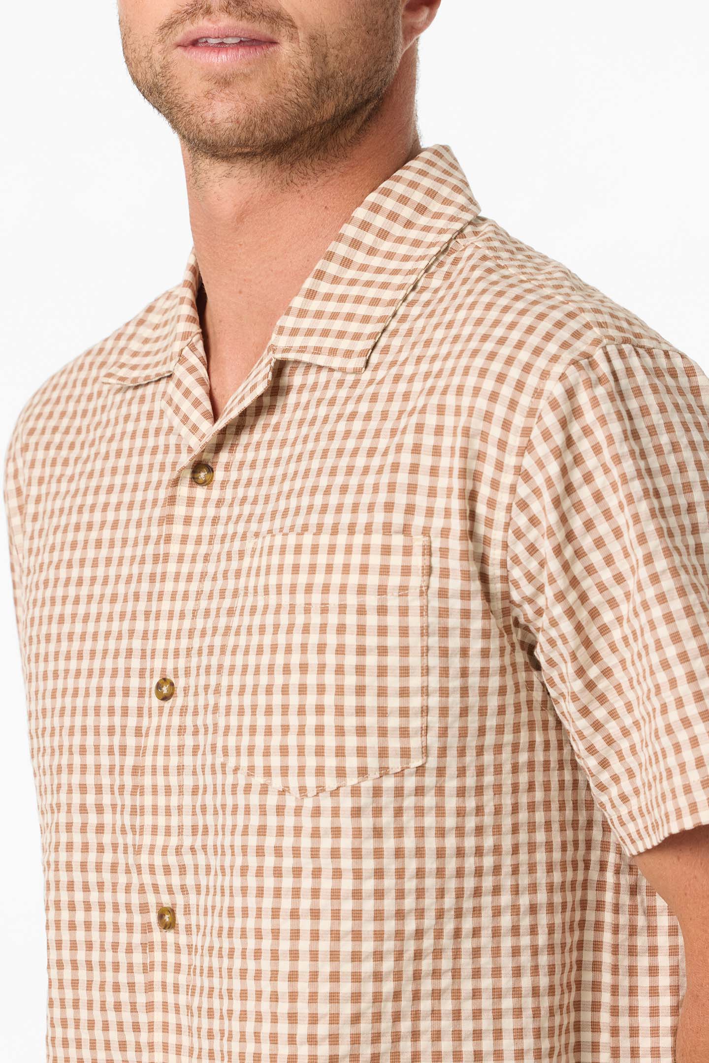 will　NOMADIK PLAID SEERSUCKER SHIRT O'Riginals Seersucker Plaid Shirt - Tofu | O'Neill