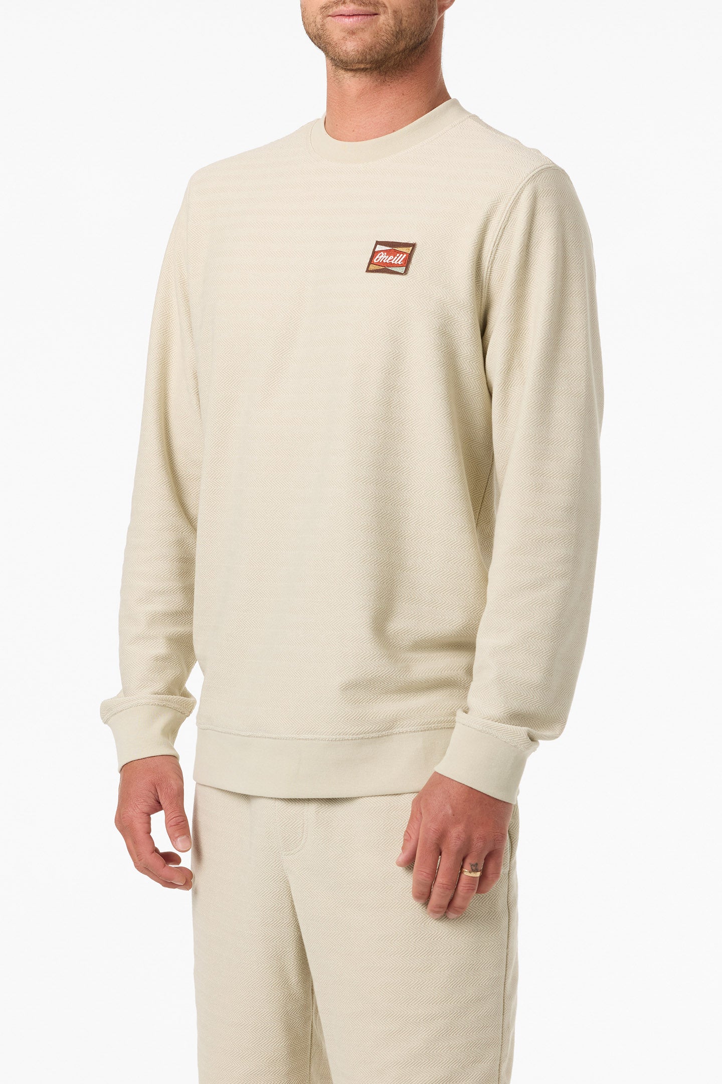 Bavaro Solid Crew Neck Fleece - Lt Khaki | O'Neill