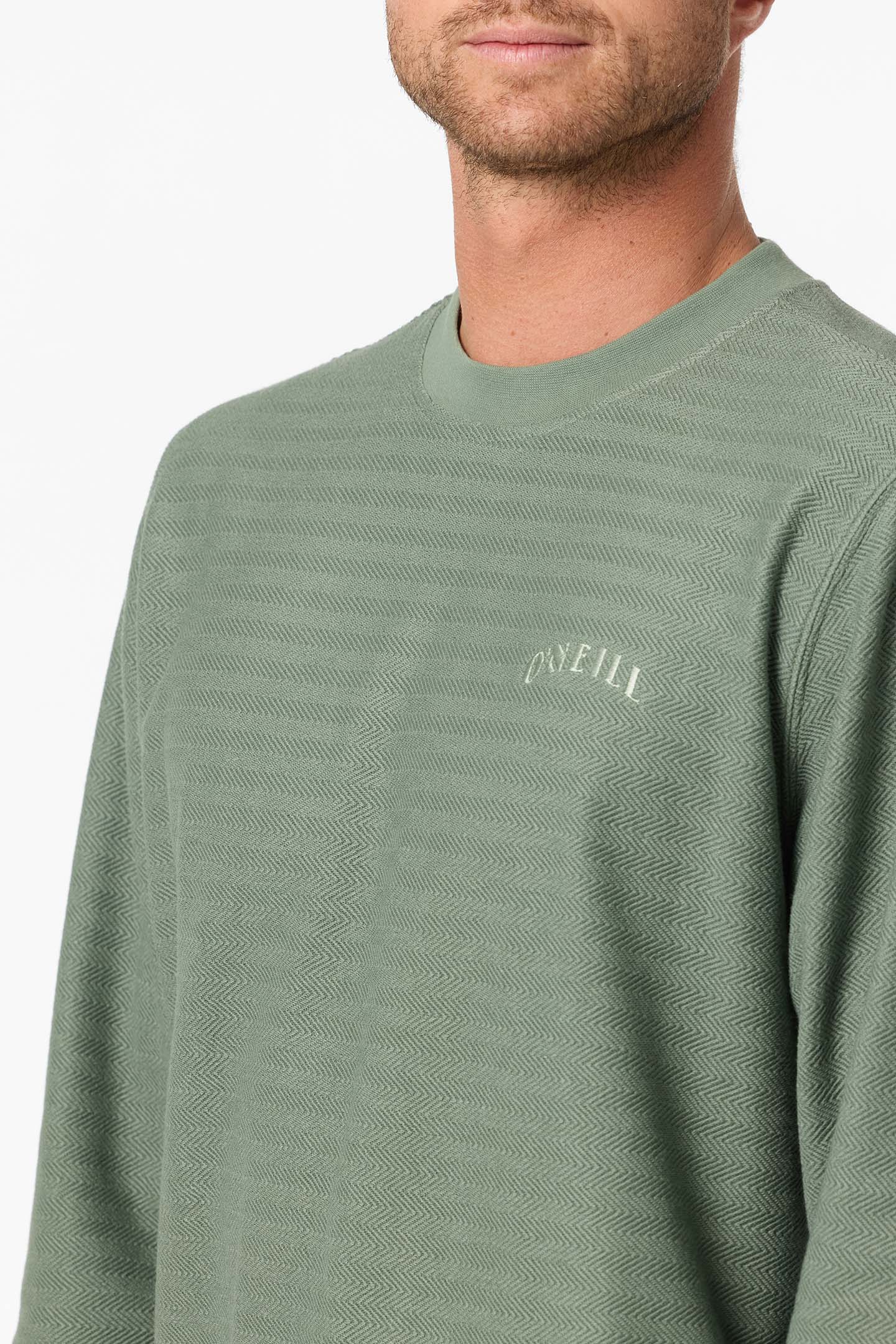 Bavaro Solid Crew Crew Neck Fleece - Sage | O'Neill