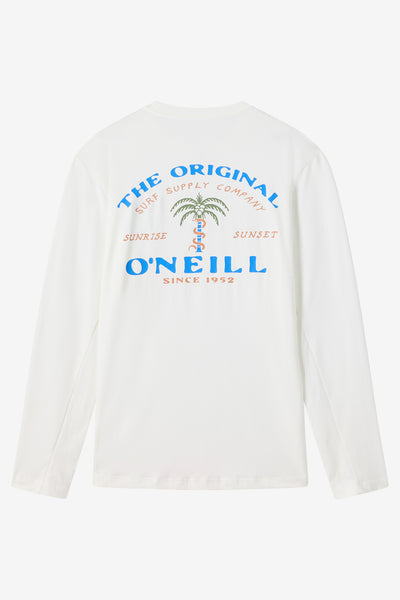 Boy's Surf Supply Upf Ls Tee Long Sleeve Tee - White | O'Neill
