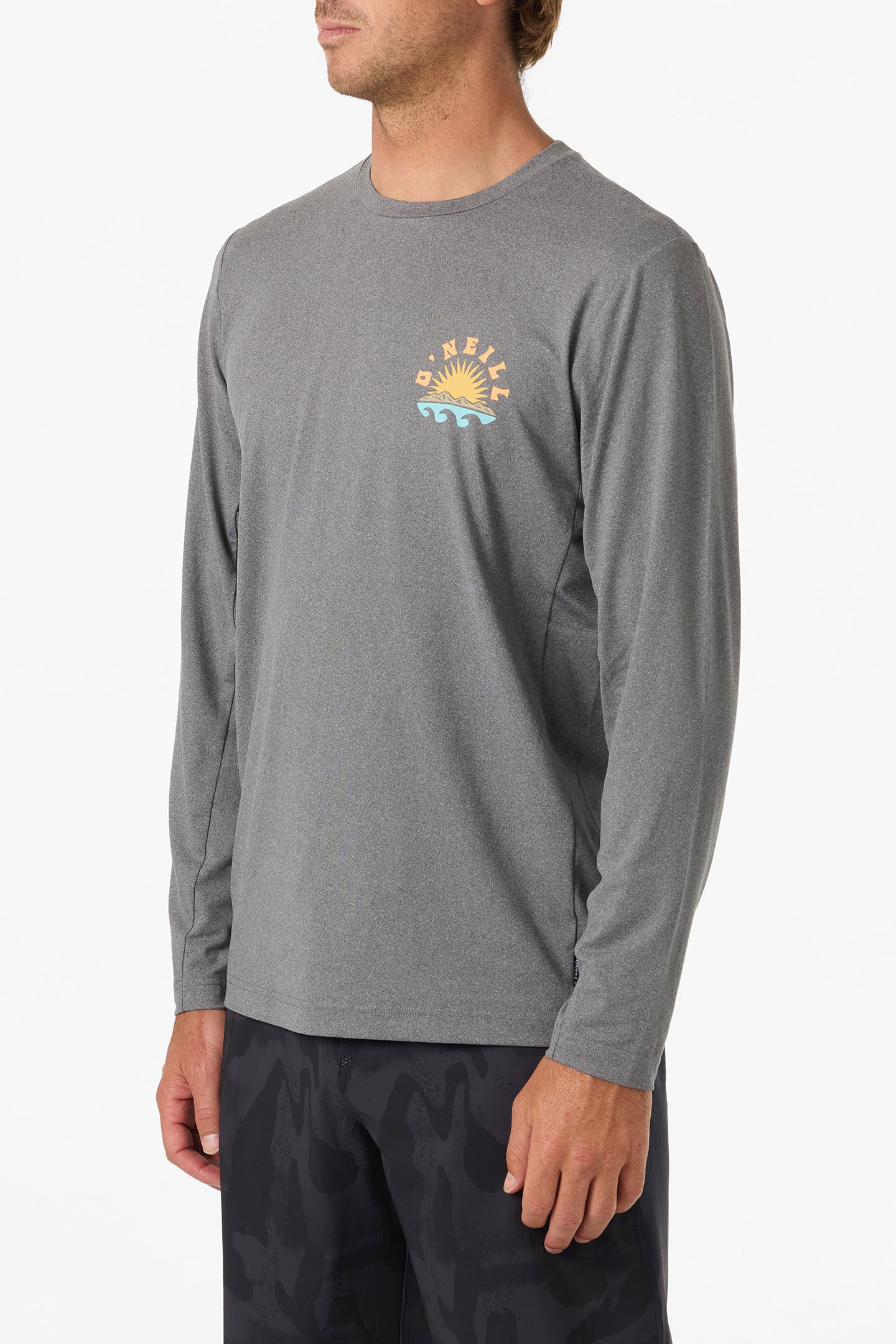 Solar Scenic Upf Ls Tee Long Sleeve Tee - Gargoyle Melange | O'Neill