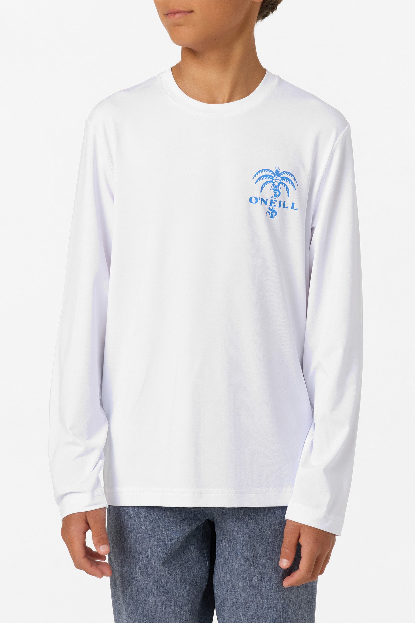 Boy's Surf Supply Upf Ls Tee Long Sleeve Tee - White | O'Neill
