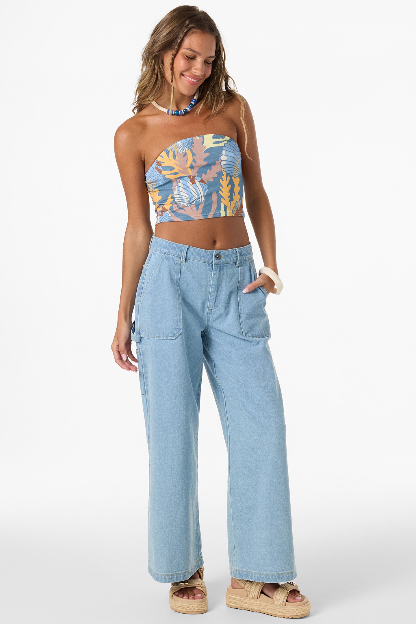 Adeline Geo Tube Top - Captain'S Blue | O'Neill
