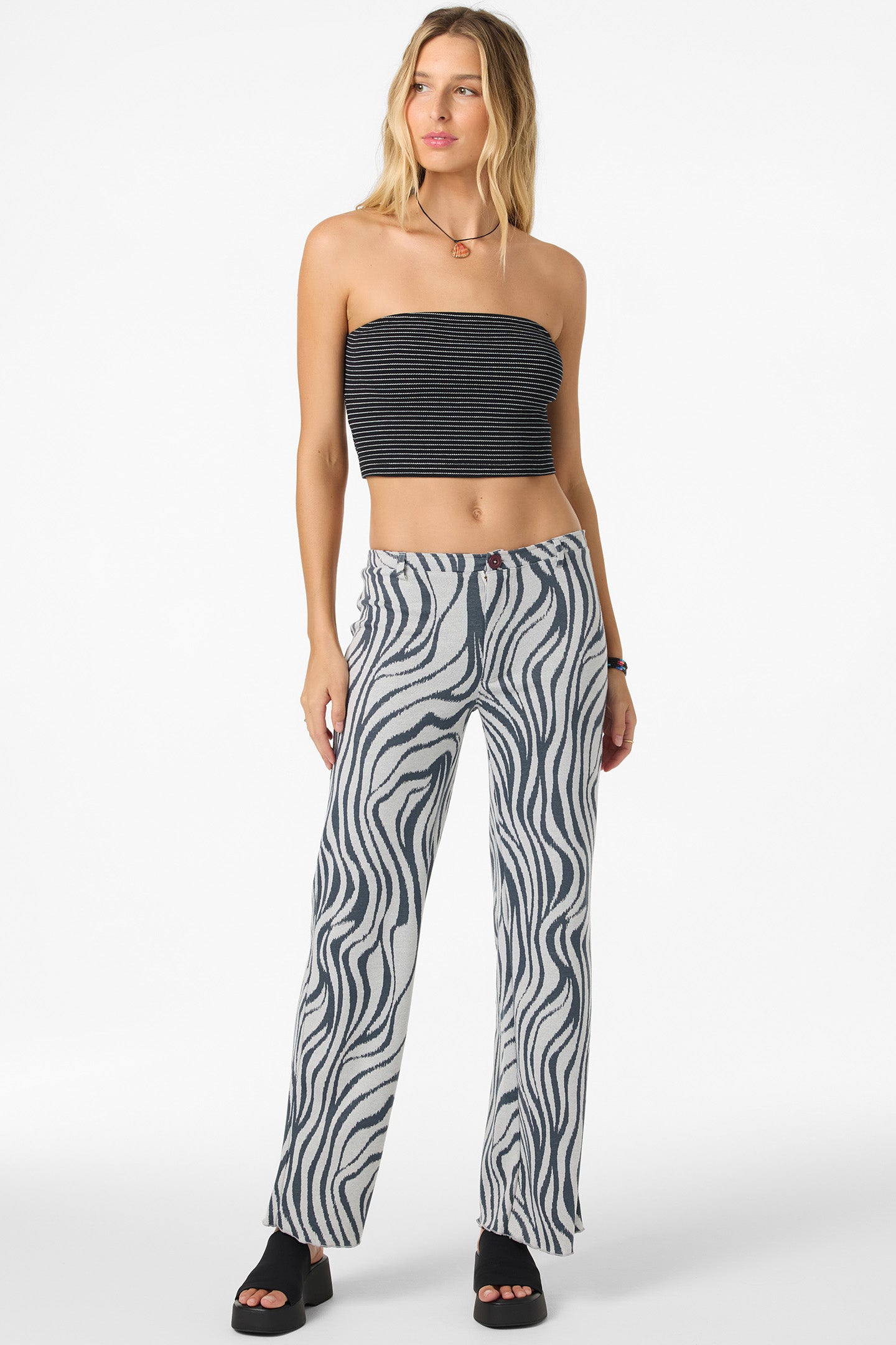 Adeline Stripe Tube Top Tops - Black | O'Neill