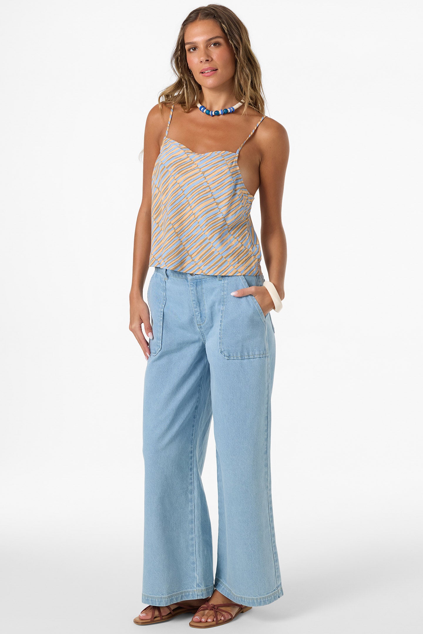 Matilda Stripe Top - Dark Khaki | O'Neill