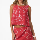 Athena Floral Top - Lifeguard Red | O'Neill