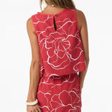 Athena Floral Top - Lifeguard Red | O'Neill