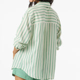 Leni Stripe Relaxed Long Sleeve Top - Green | O'Neill