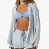 Leni Stripe Relaxed Long Sleeve Top - Tofu | O'Neill