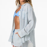 Leni Stripe Relaxed Long Sleeve Top - Tofu | O'Neill
