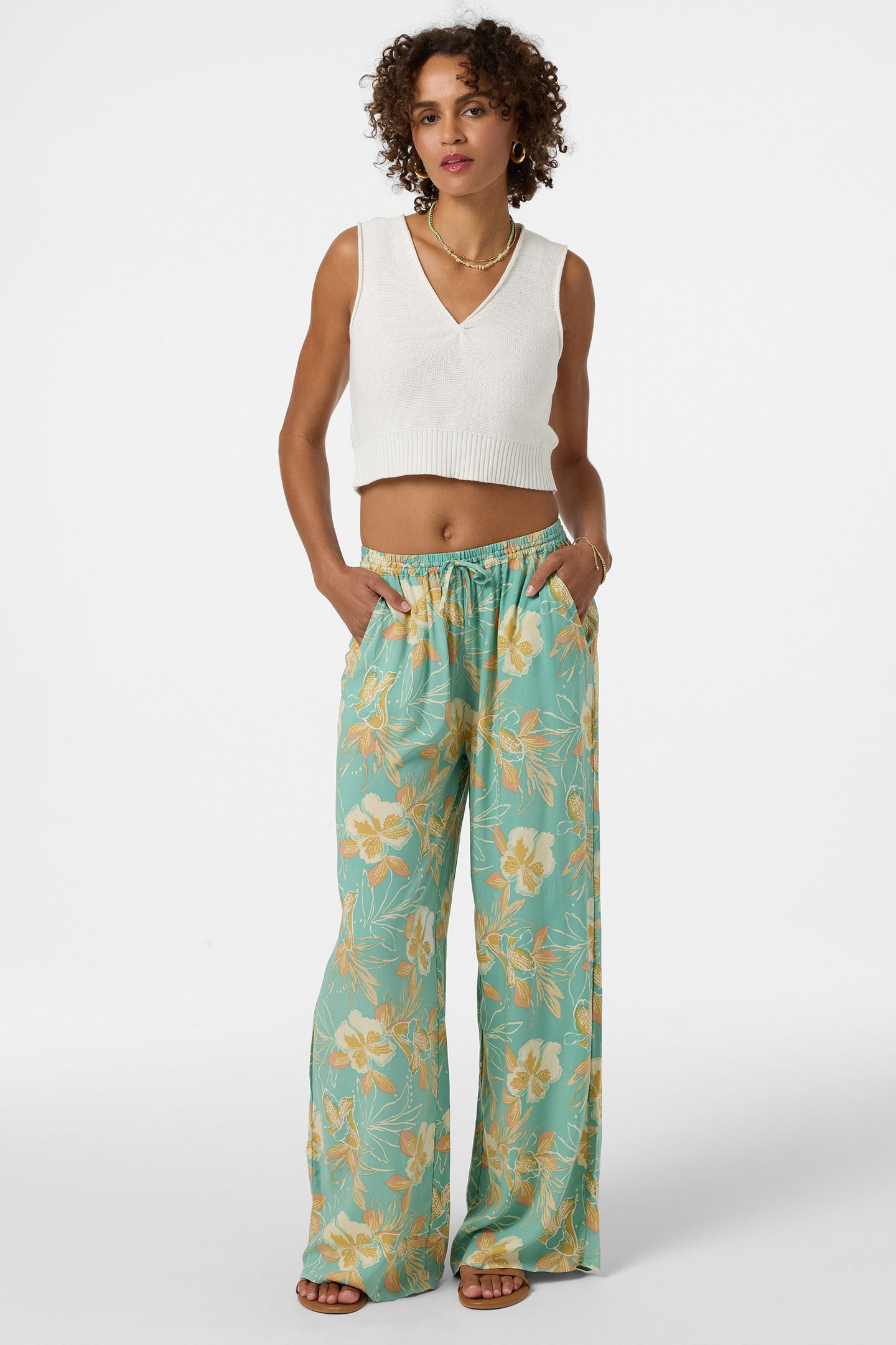Rosalie Tiki Pant Pants - Green | O'Neill