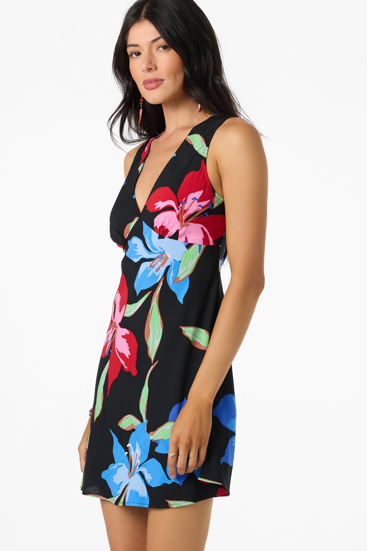 Eloise Floral Short Dress - Black | O'Neill