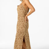 Holly Animal Midi Dress - Warm Sand | O'Neill