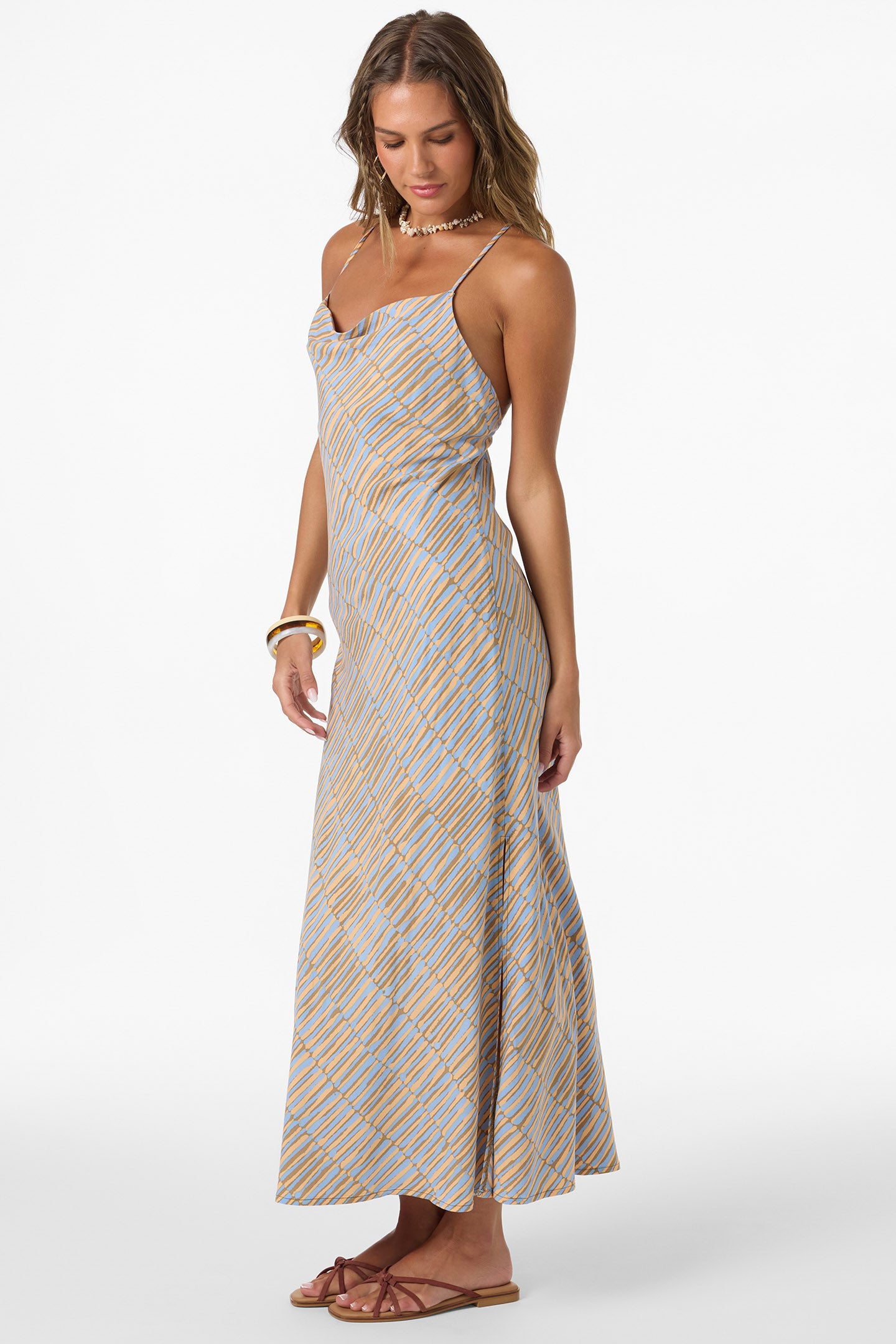 Holly Stripe Midi Dress - Dark Khaki | O'Neill