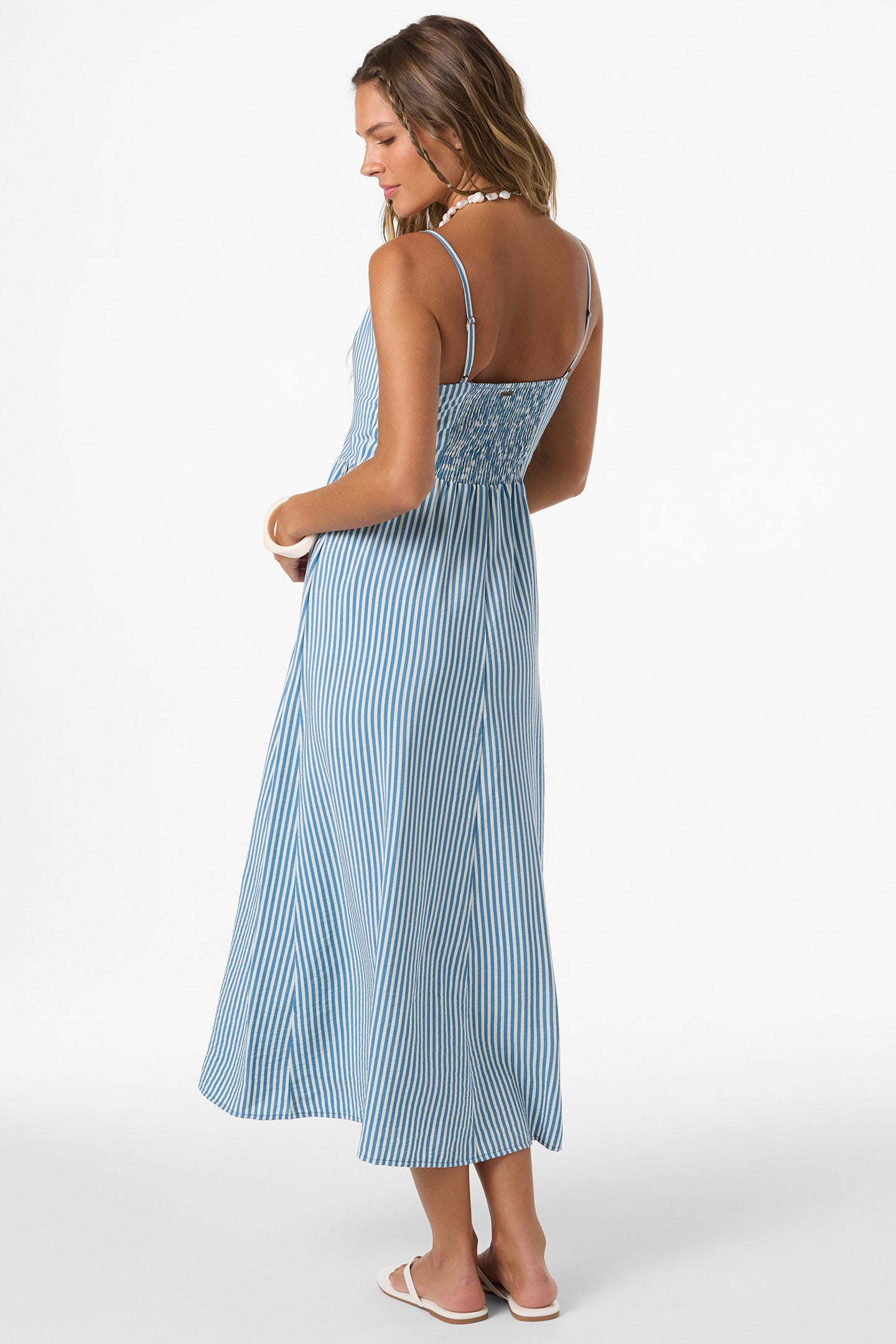 Linden Stripe Dress Midi Dress - Tofu | O'Neill