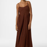 Linden Solid Midi Dress - Coconut Brown | O'Neill