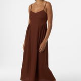 Linden Solid Midi Dress - Coconut Brown | O'Neill