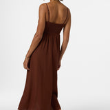 Linden Solid Midi Dress - Coconut Brown | O'Neill
