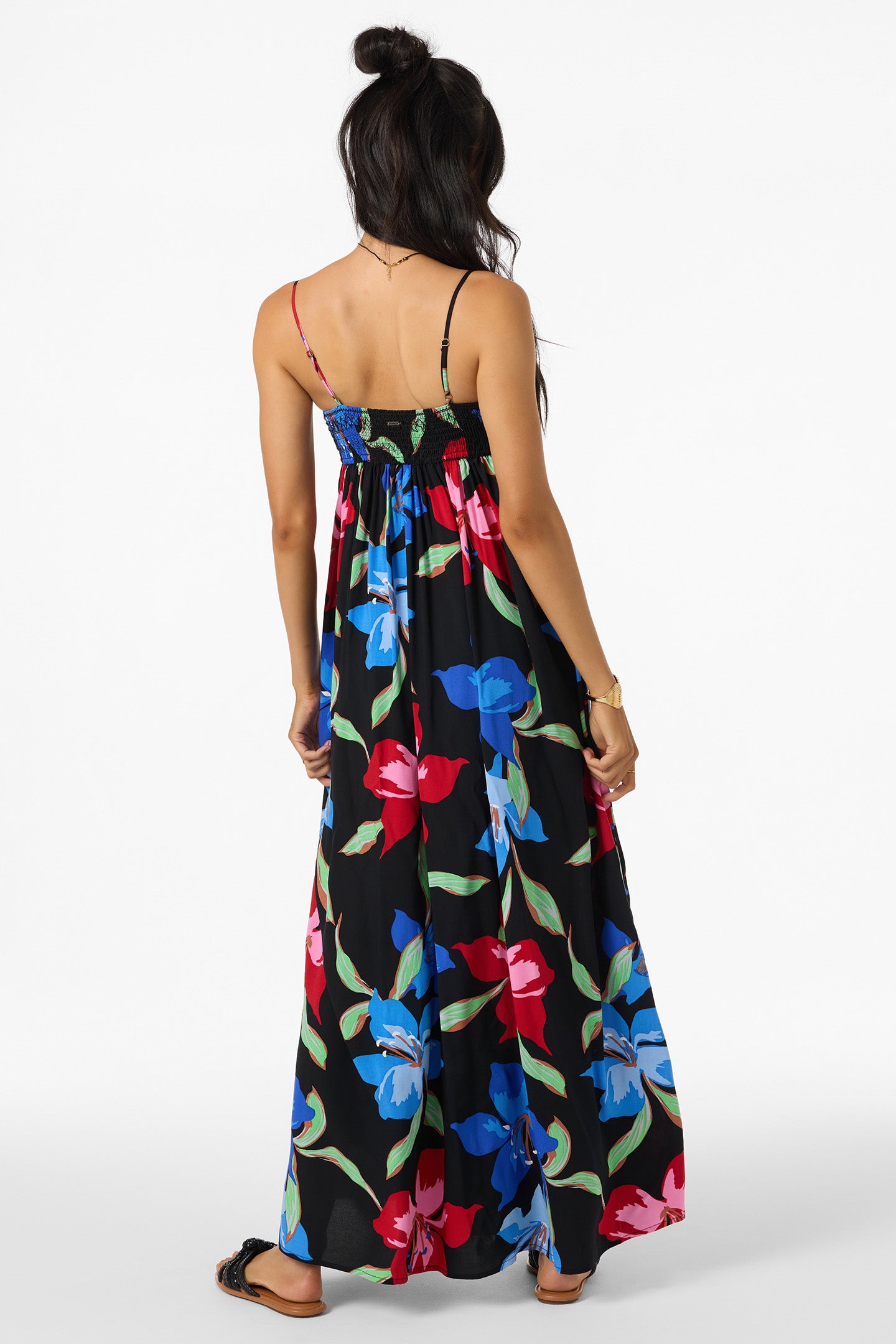 O'Neill Women's Nickie Floral Maxi Dress in Black, Size XS, Viscose O'Neill Women's Nickie Floral Maxi Dress in Black, Size XS, Viscose