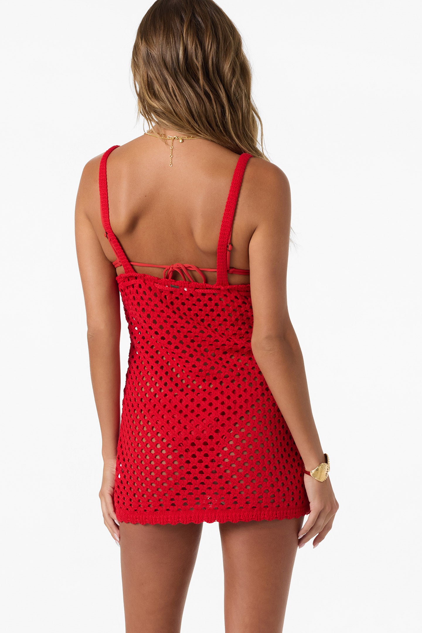 O'Neill Women's Zooey Cover-Up Dress in Lifeguard Red, Size Medium