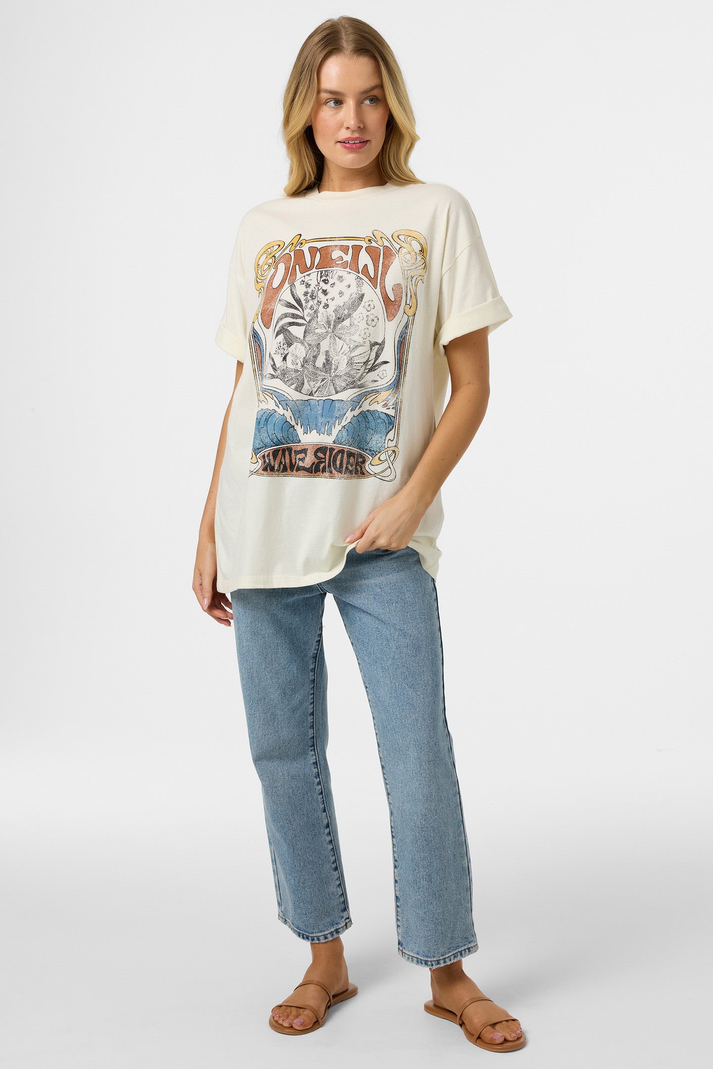 Wave Rider Oversized Tee - Tofu | O'Neill