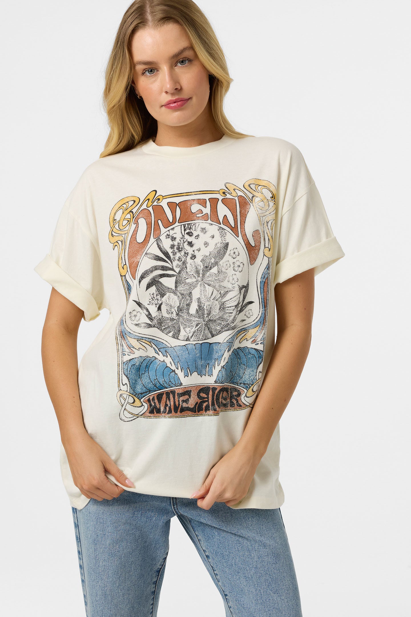 Wave Rider Oversized Tee - Tofu | O'Neill