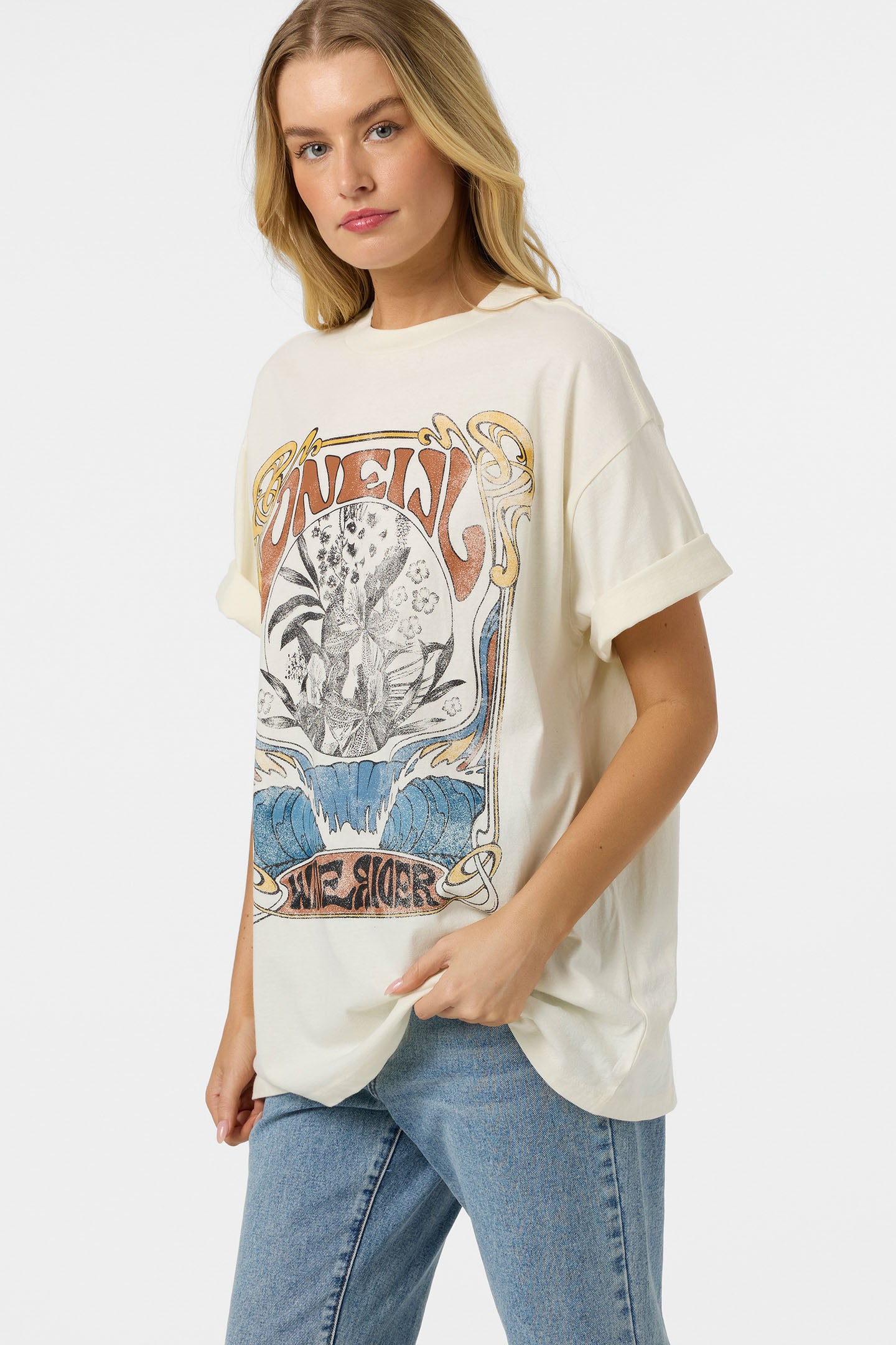 Wave Rider Oversized Tee - Tofu | O'Neill