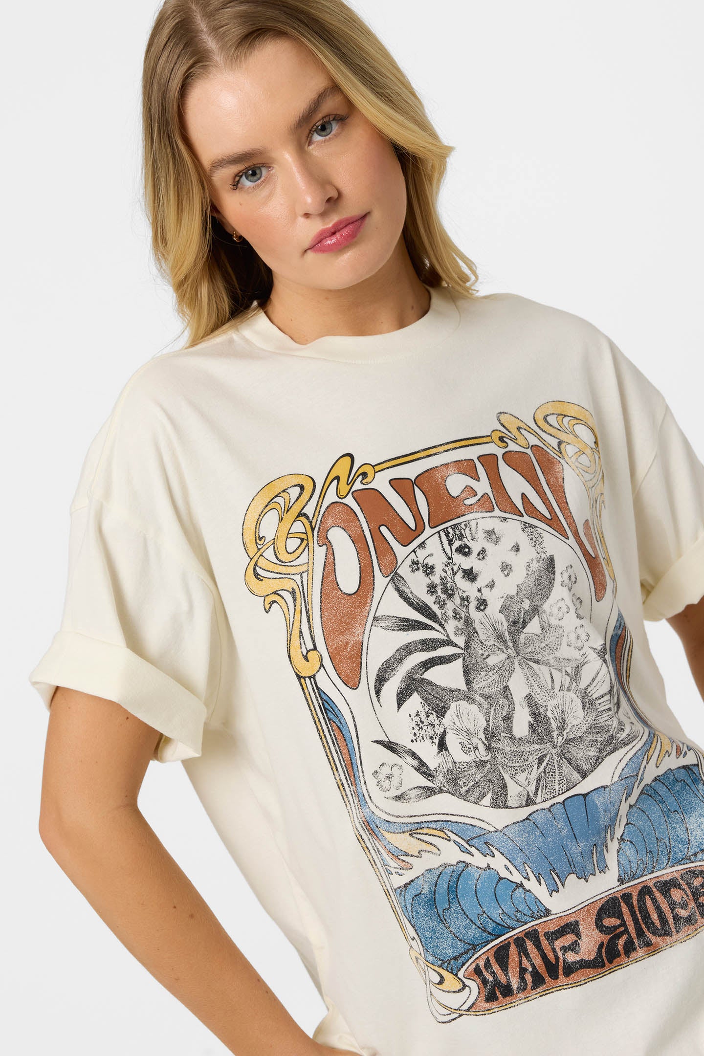 Wave Rider Oversized Tee - Tofu | O'Neill