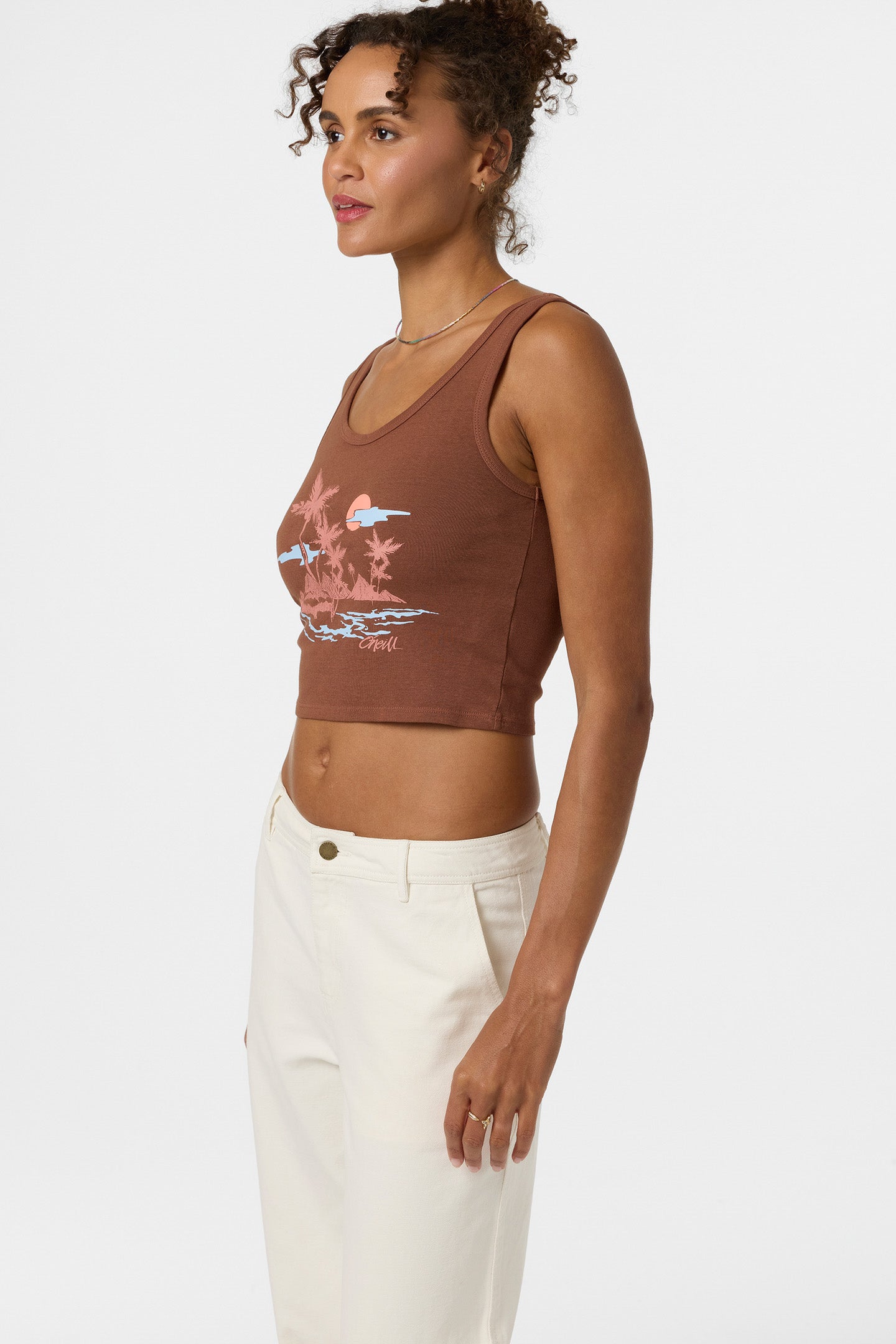 Motu Scoop Neck Tank - Coconut Brown | O'Neill
