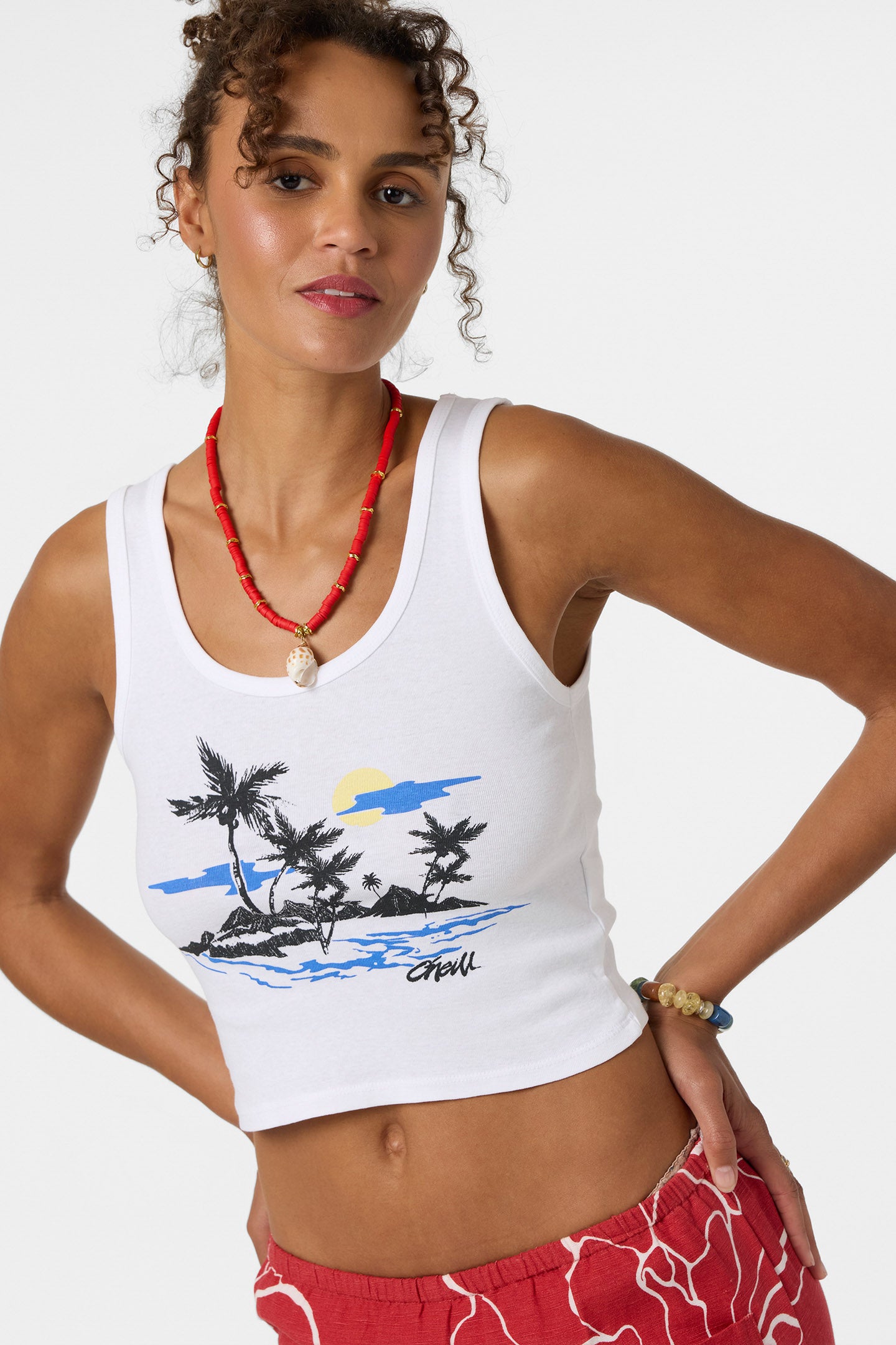 Motu Scoop Neck Tank - White | O'Neill