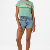 Retro Stripe Fitted Tee