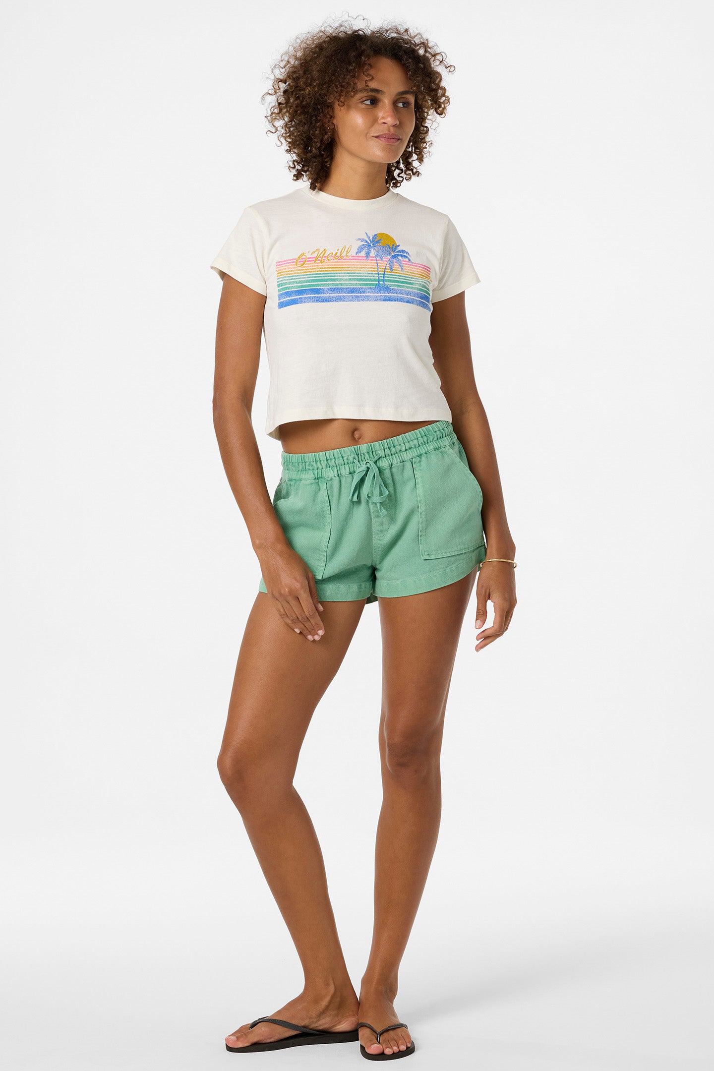 Retro Stripe Fitted Tee - Tofu | O'Neill