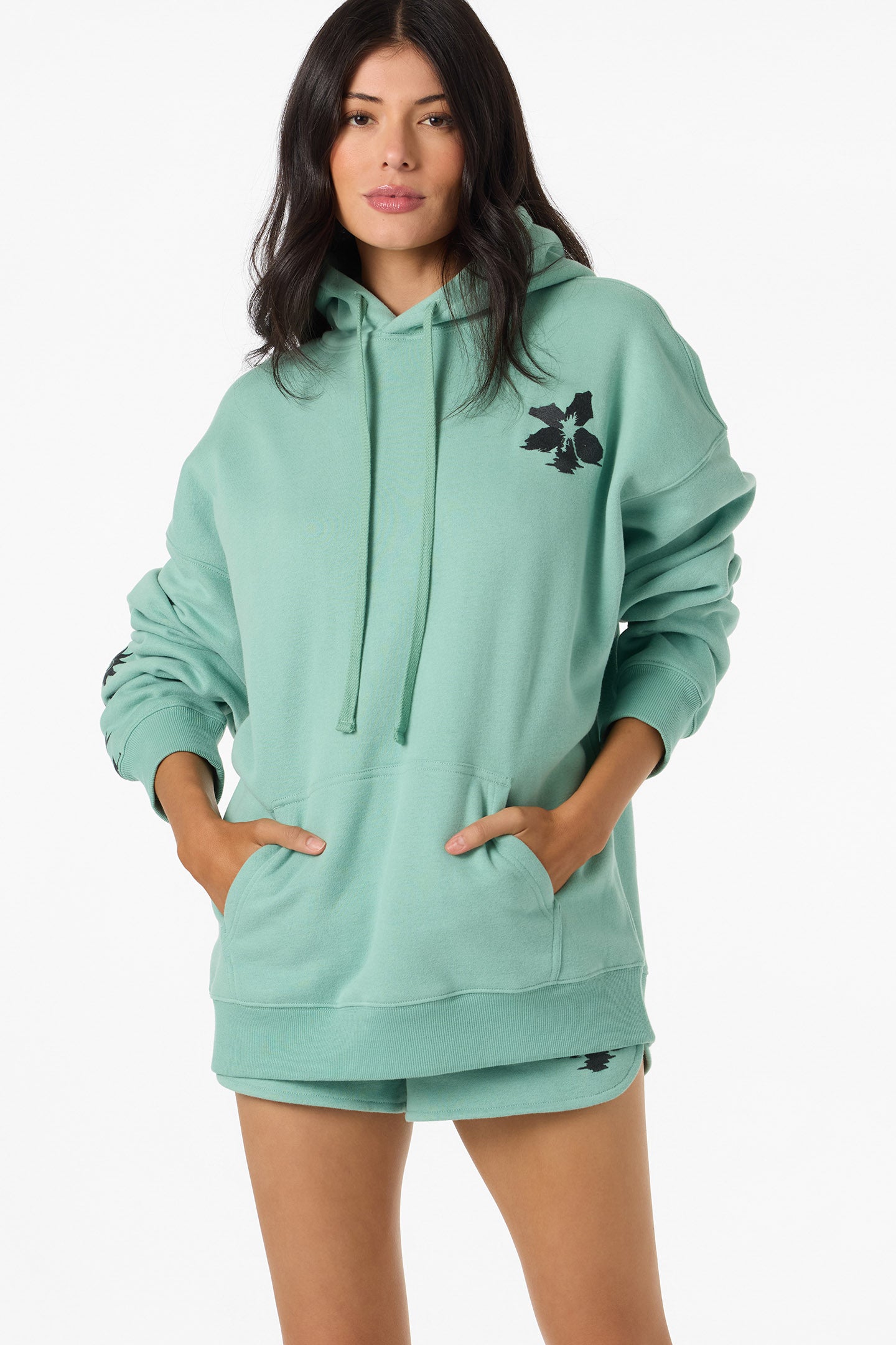Tropic Melt Oversized Hoodie Pullover Fleece - Green | O'Neill