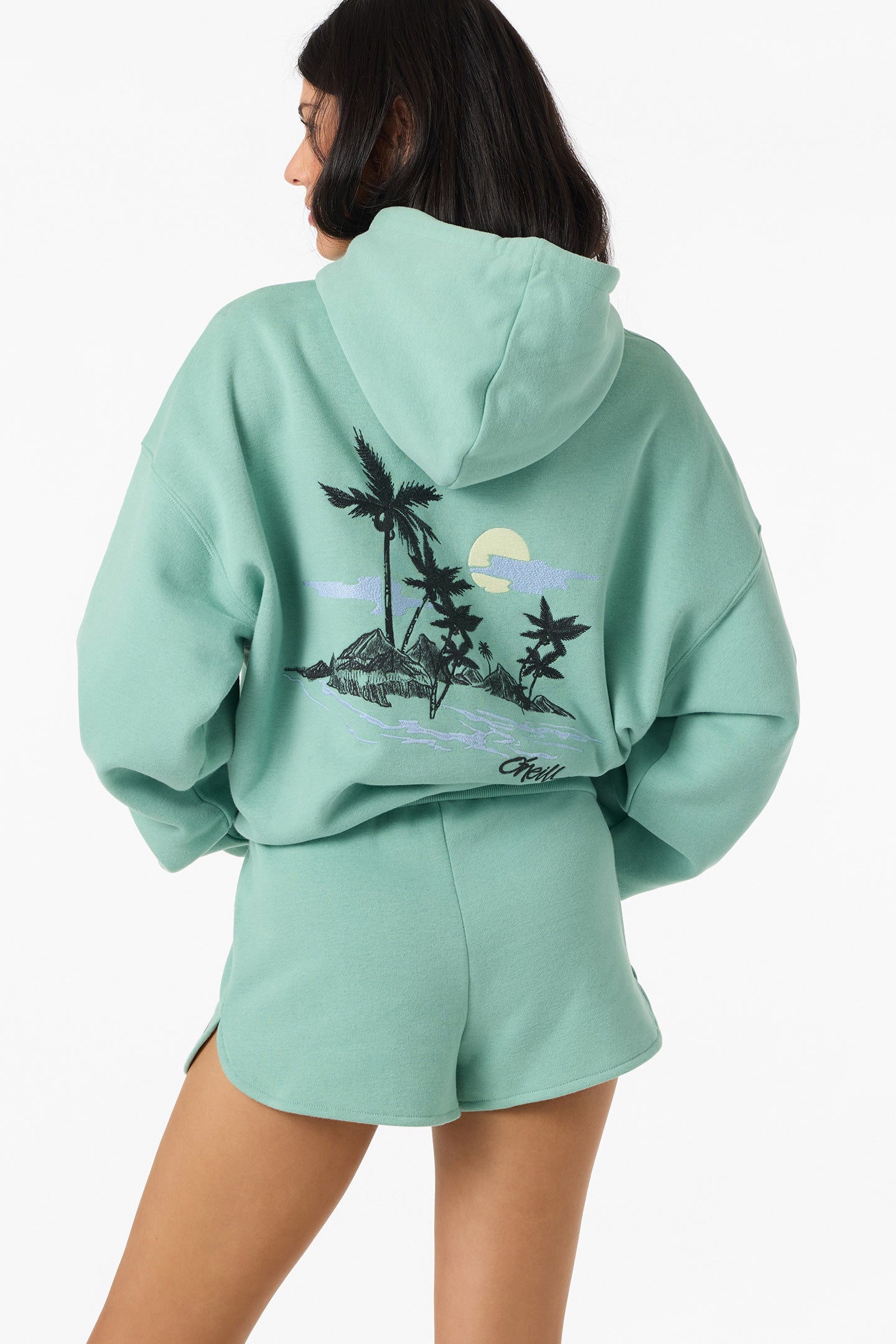 Tropic Melt Oversized Hoodie Pullover Fleece - Green | O'Neill