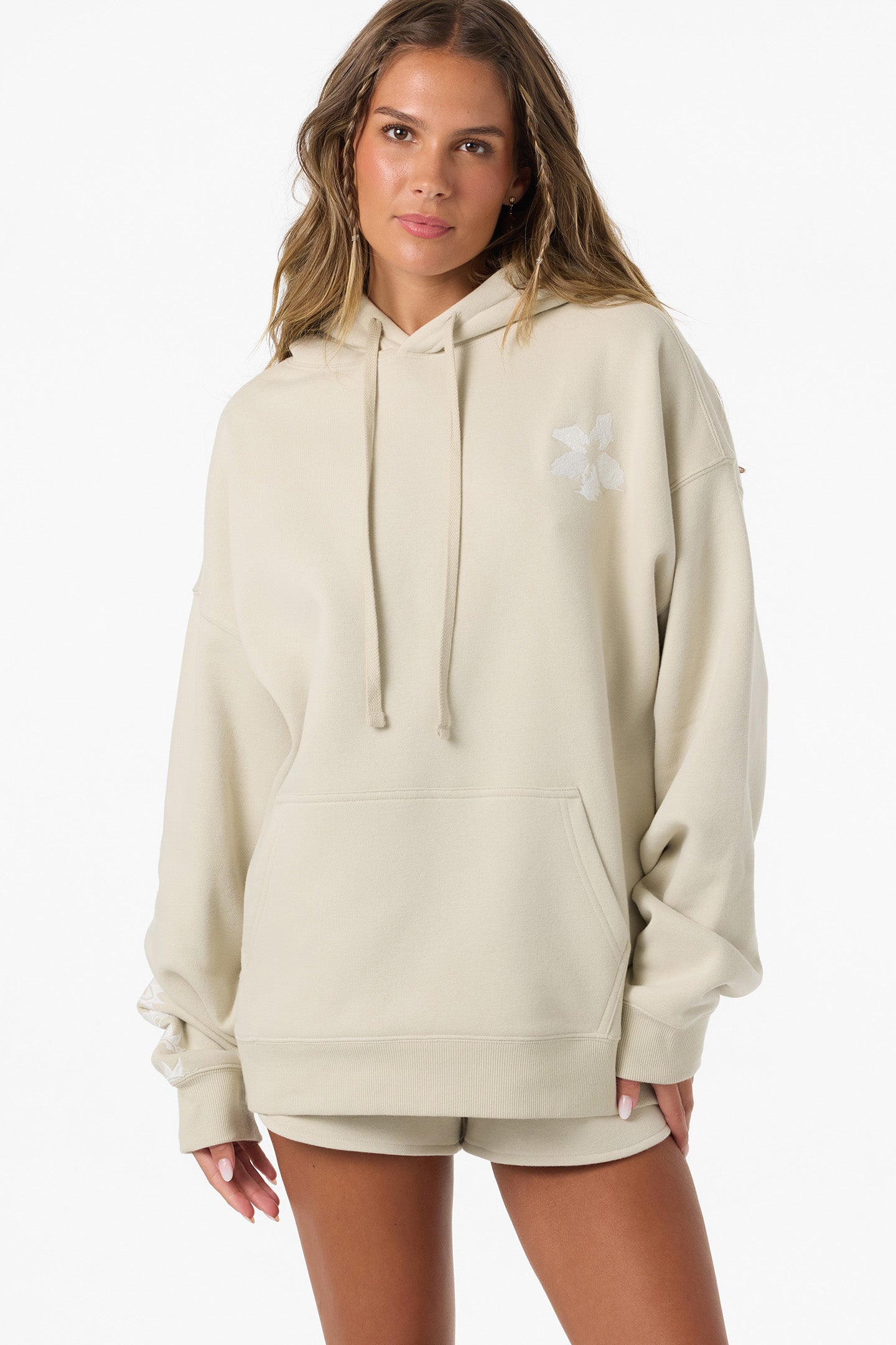 Tropic Melt Oversized Hoodie Pullover Fleece - Lt Khaki | O'Neill