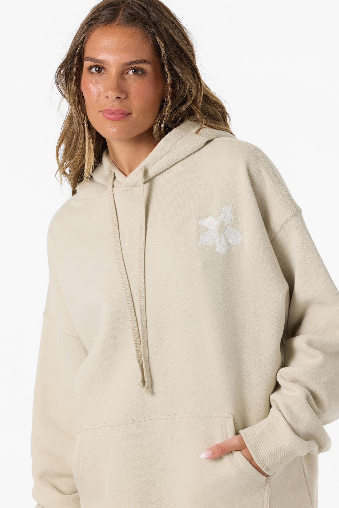 Tropic Melt Oversized Hoodie Pullover Fleece - Lt Khaki | O'Neill
