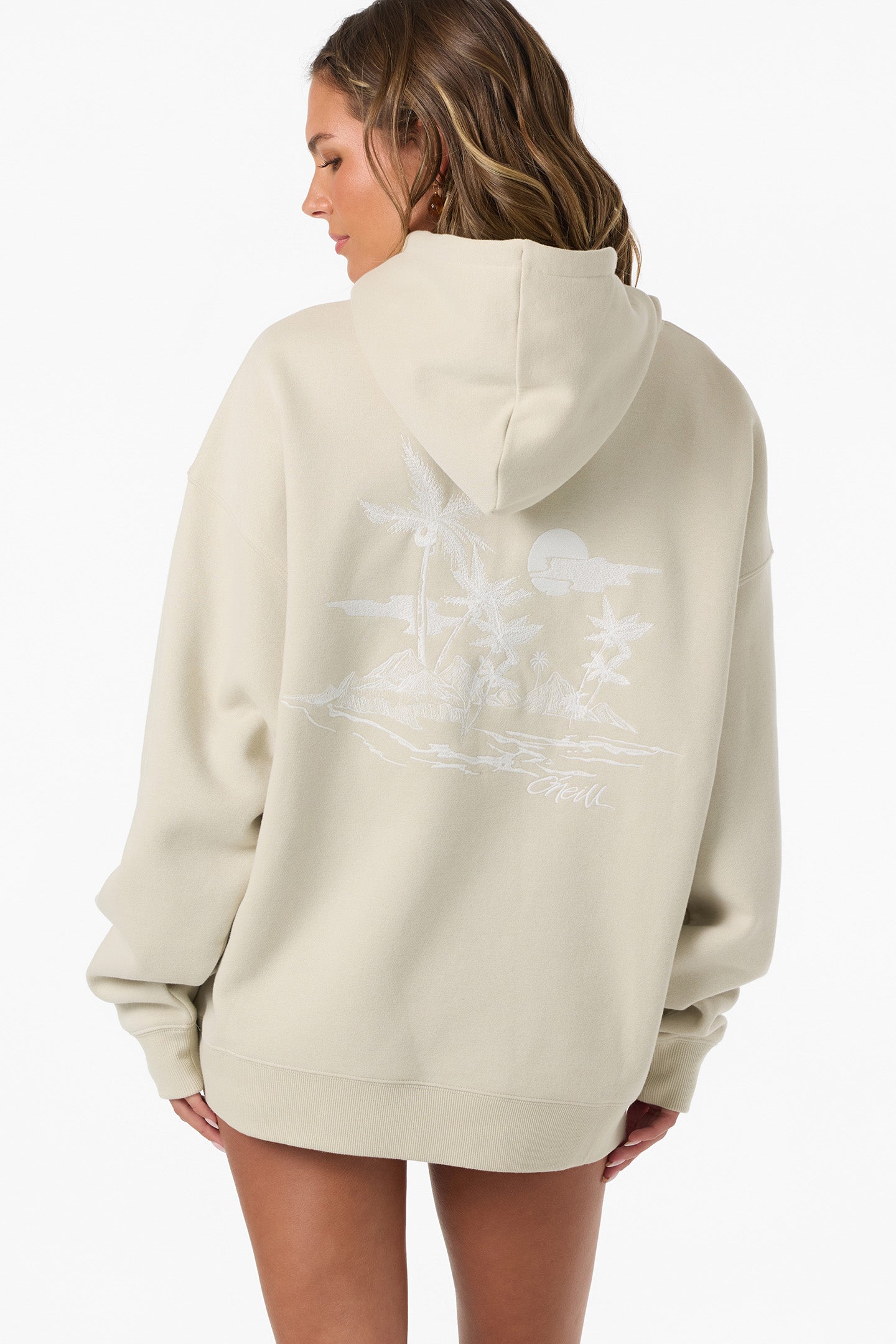 Tropic Melt Oversized Hoodie Pullover Fleece - Lt Khaki | O'Neill