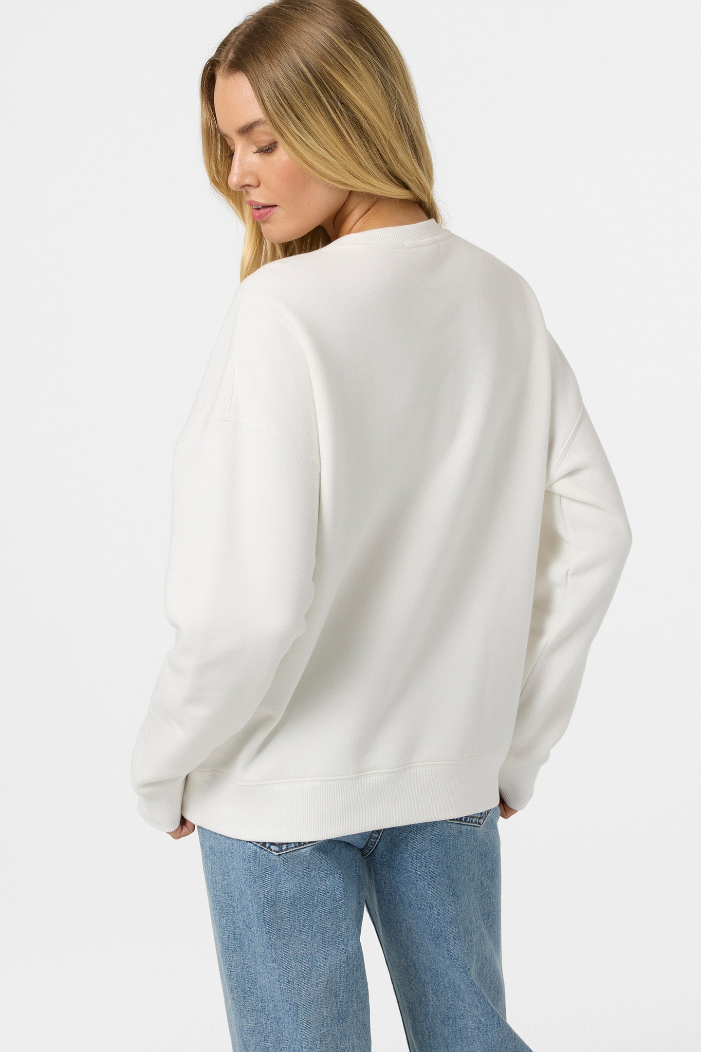 Reflect Oversized Crew Crew Neck Fleece - White | O'Neill