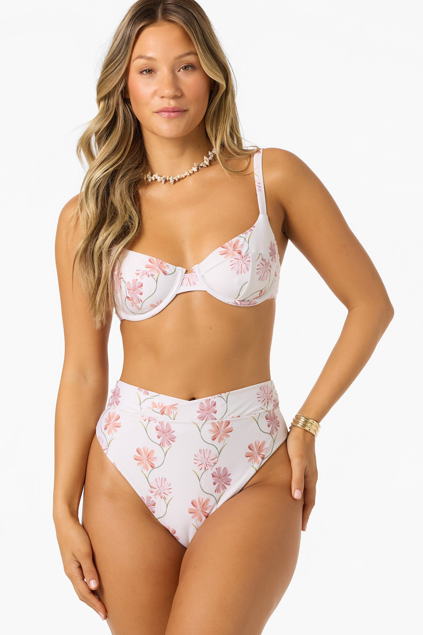 Ivy Floral Stellan High Rise Skimpy Bottoms - Tofu | O'Neill