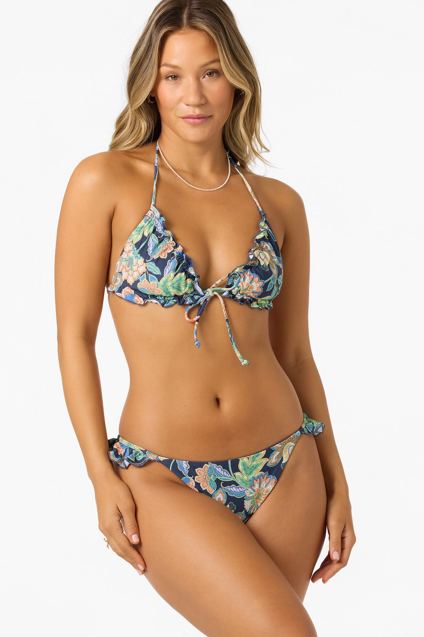 Mermaid Floral Loveland Triangle Top - Navy | O'Neill