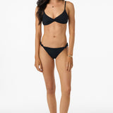 Hibiscus Tide Malibu Bralette Top - Black | O'Neill