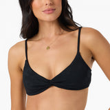 Hibiscus Tide Malibu Bralette Top - Black | O'Neill
