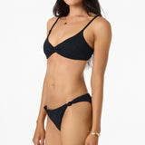 Hibiscus Tide Malibu Bralette Top - Black | O'Neill