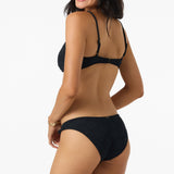 Hibiscus Tide Malibu Bralette Top - Black | O'Neill