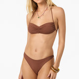 Saltwater Solids Tidal Bralette Top - Coconut Brown | O'Neill