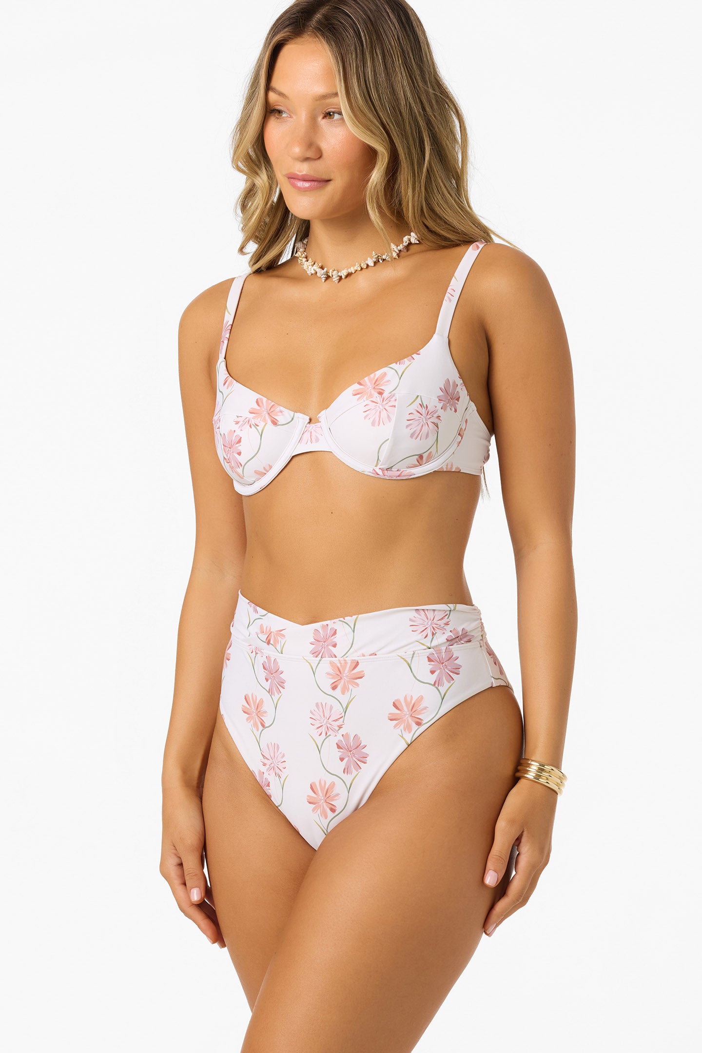 Ivy Floral Seashell Bra Top - Tofu | O'Neill