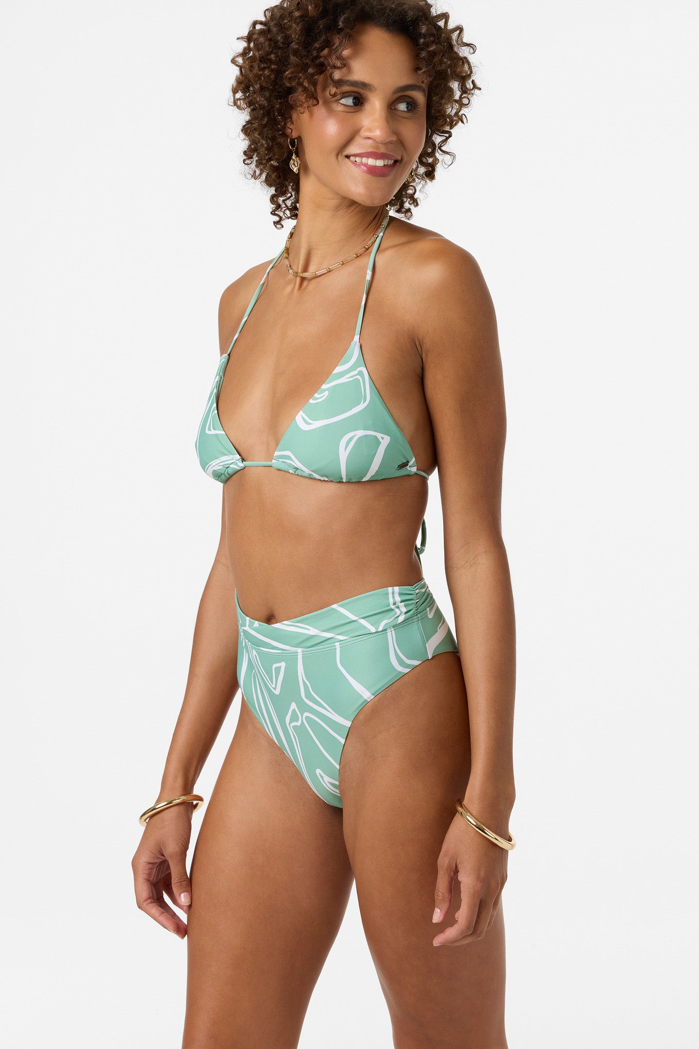 Ziggy Geo Venice Triangle Top - Green | O'Neill